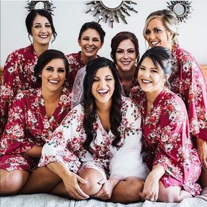 Bride and bridesmaids robes